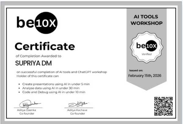 Be10x AI Tools and ChatGPT Workshop